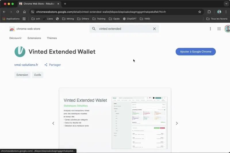 Installation Extension Chrome